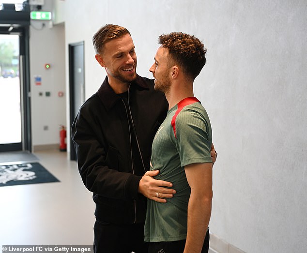 Henderson was Jota's captain at Liverpool for three seasons following his arrival from Wolves
