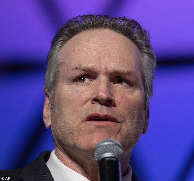 However, the unidentified spokesperson said: 'I am not aware of any plans for an Alaska version of Alligator Alcatraz' (pictured: Governor Mike Dunleavy)