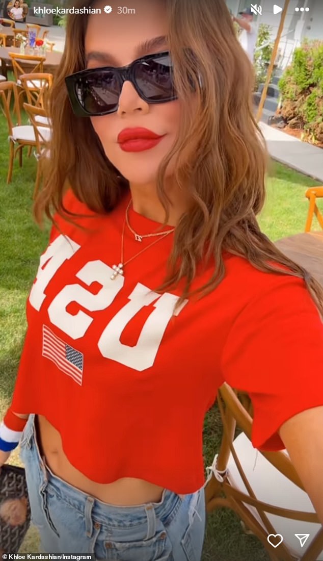 Khloe Kardashian celebrated the holiday with her family