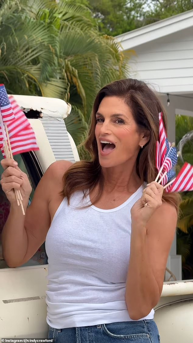 Cindy Crawford was a vision of Americana