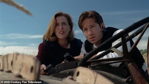 He's best known for composing the theme song for The X-Files, which had a surprisingly large footprint after it became a hit on the charts throughout Europe in 1996; Gillian Anderson and David Duchovny pictured on The X-Files