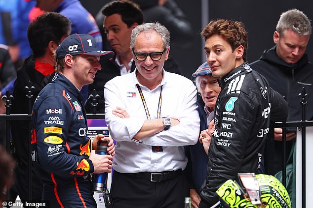 Verstappen would have been partnered with George Russell (right) at Mercedes, after a turbulent few weeks for their relationship
