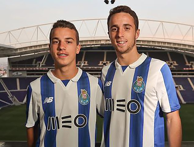 Andre (left) was also a footballer, suiting up for Portuguese second division club Penafiel