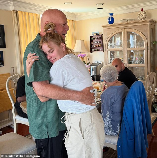 Her outing comes in the wake of her younger sister Tallulah Willis, 31, being criticized on social media by some fans for sharing photos of her interactions with her dad Bruce amid his battle with frontotemporal dementia (FTD) and aphasia