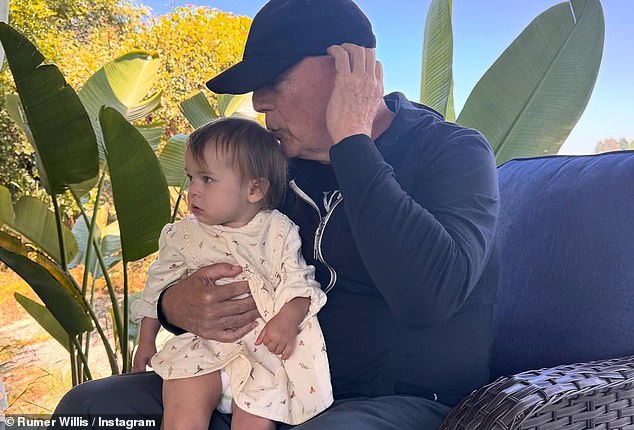 She also shared a sweet snap of Bruce with her two-year-old daughter Louetta as she reflected on their bond