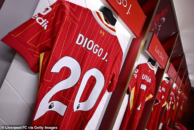 Liverpool said the club's No 20 shirt will be 'forever immortalised' out of respect for Jota