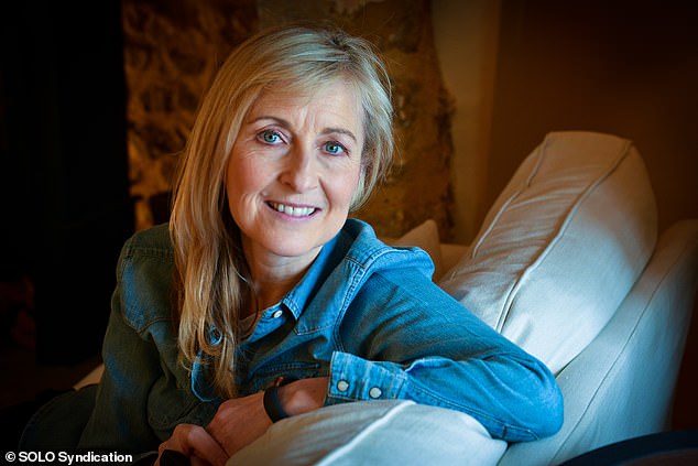 Before her diagnosis: A smiling Fiona poses for a picture at home at her Dorset Cottage in 2015