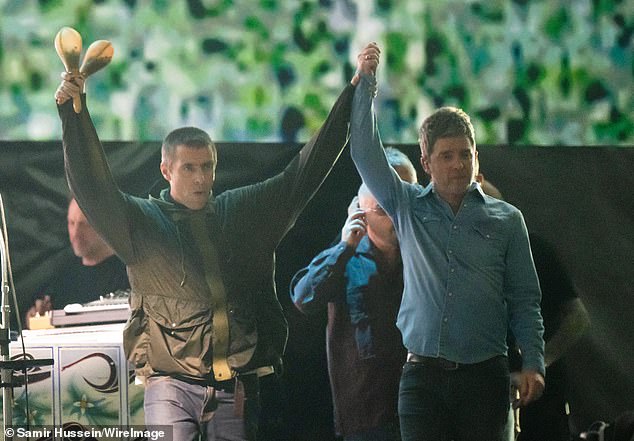 The show marked the first time Liam and Noel had been seen together in more than 16 years after a feud brought the band apart in 2009