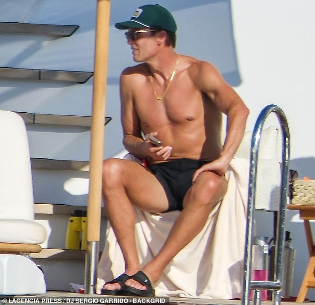 Brady was another celebrity on board the lavish yacht in Ibiza over the weekend - fresh off his trip to Venice to attend the wedding of Jeff Bezos and Lauren Sanchez