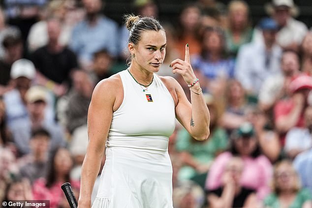 Sabalenka said after the game that she had to 'fight for every point like crazy' as she complimented her opponent