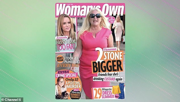 Vanessa referenced an 'infamous' magazine cover that her friends were apparently fearful over the star drinking custard