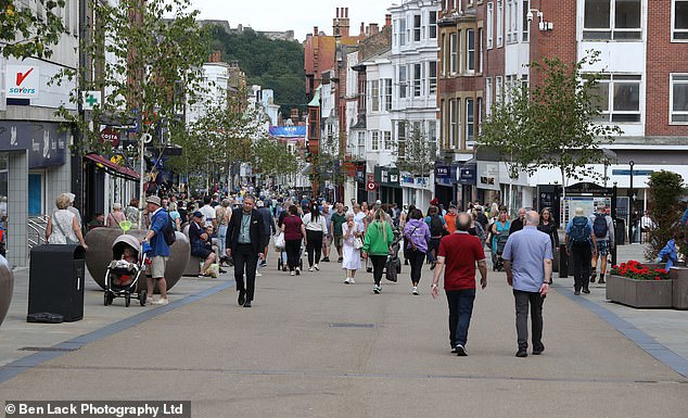 Outside, the resort's main Westborough shopping street is heaving with shoppers