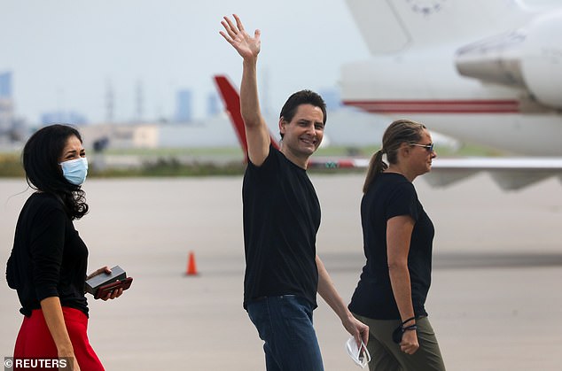 ormer diplomat Michael Kovrig, his wife Vina Nadjibulla and sister Ariana Botha walk following his arrival on a Canadian air force jet after his release from detention in China, at Pearson International Airport in Toronto, Ontario, Canada September 25, 2021. He described the mental torture he suffered while detained
