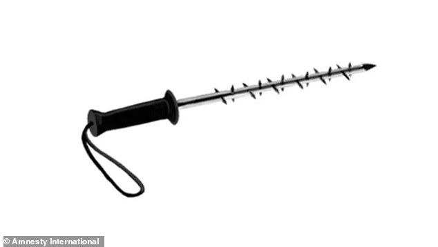 Illustration of a Chinese manufactured spiked baton