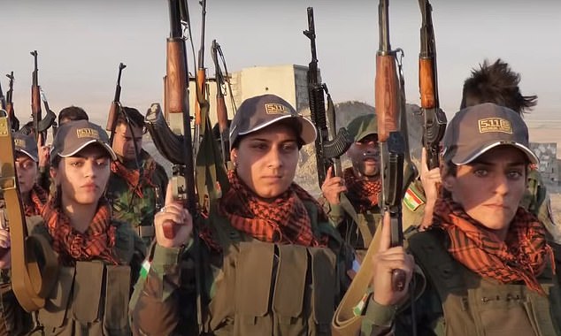 Molly engaged with female soldiers in the Peshmerga army, who once fought against IS to protect their region of Northern Iraq