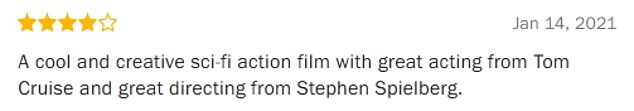 Minority Report also stars Colin Farrell and Samantha Morton, amongst others, and boasts an impressive 89% score on Rotten Tomatoes and viewers have left their verdicts on the site over the years