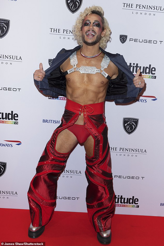 The reality TV star - and big brother of Ariana Grande - was pictured arriving for the annual event, which celebrates queer icons from across the UK's cultural scene