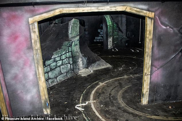 The ride took brave guests on a track through a creepy haunted house