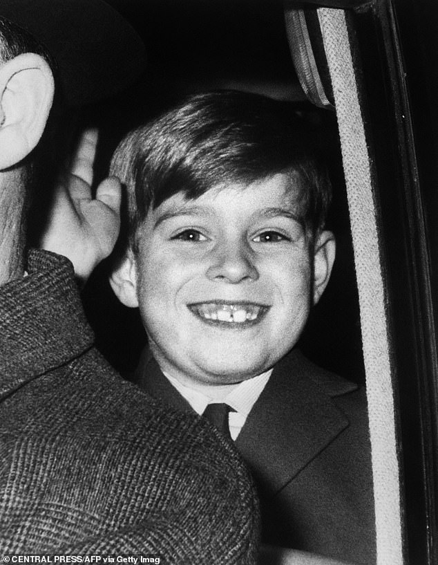 In his childhood years, Andrew (pictured in 1962) was known for his practical jokes, once pranking the Queen Mother with a whoopee cushion