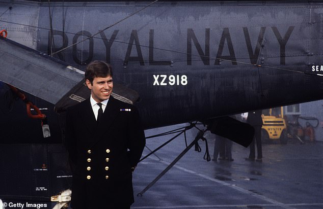 Andrew returns from the Falklands War on September 17, 1982, aboard the HMS Invincible