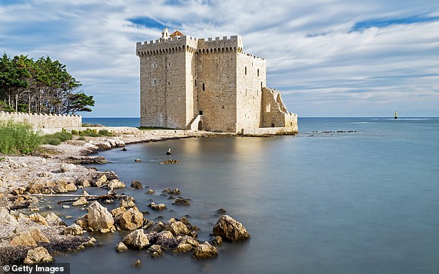 The old fortress on Ile Saint-Honorat, off the coast of Cannes