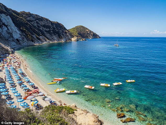 Sansone beach on Elba Island, where Napoleon spent his first stint in exile