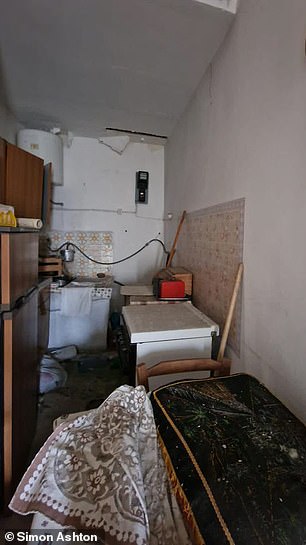 The kitchen is somewhat cramped