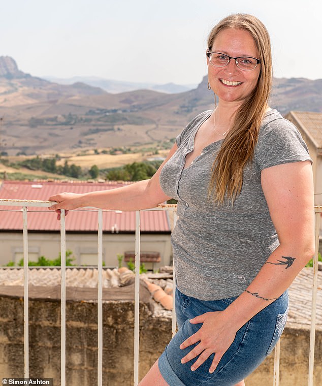 Shawna Williams from Alaska, who also bought a house through the 1 Euro scheme, said: 'Work is still continuing on my house, but it should be finished soon. I absolutely love it here, the views are amazing, and I feel as if I have found a new family'