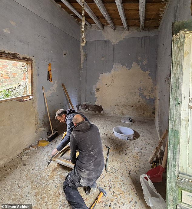 Most of the work is being carried out by Martin, 56, a plumber who is also something of a DIY expert