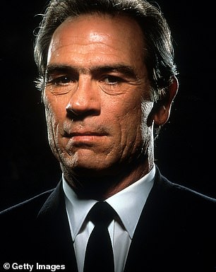 That's in juxtaposition to Men In Black star Tommy Lee Jones, now 78, who was rocking wrinkles and some grey hairs at 50 when the film released (pictured in 1997 at 50)