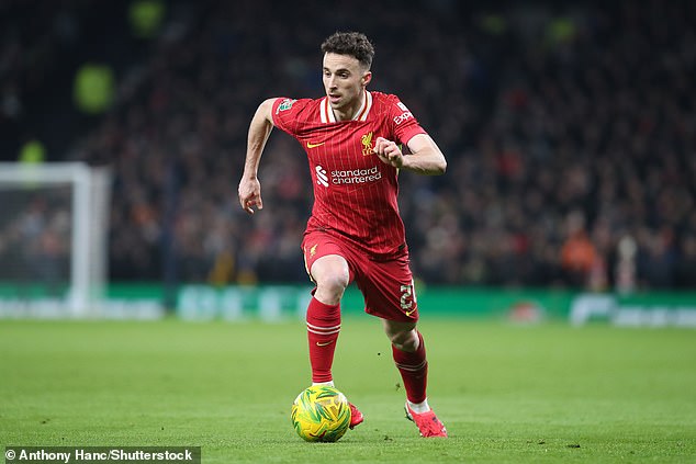 Liverpool forward Jota (pictured) and his brother Andre Silva died in a car accident on Thursday