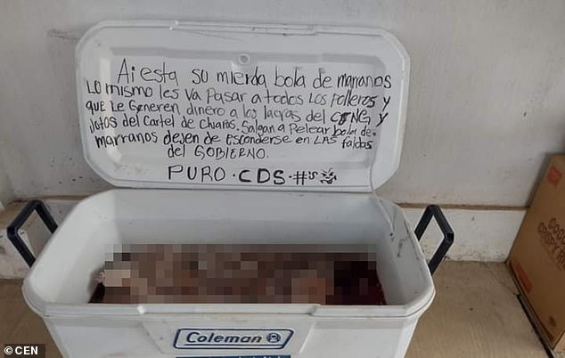 There was a message attached to rival cartel gangs warning they would suffer the same fate