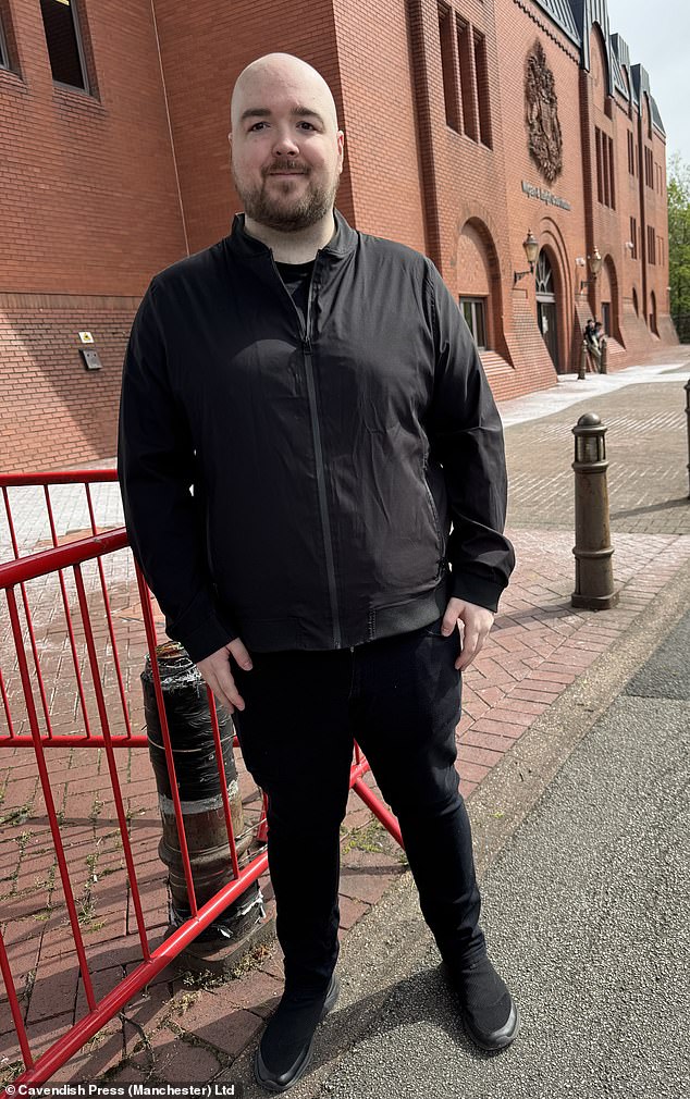Tom, pictured outside Wigan Magistrates Court, said he has been left seething that the con man is 'out and about like nothing happened' - and fears others could fall prey to him