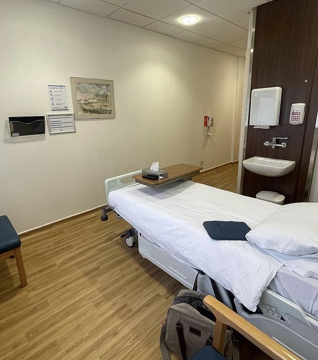 Howarth told Tom that he had a terminal brain tumour. Pictured: A photograph from the hospital room where the fraudster claimed to be receiving treatment