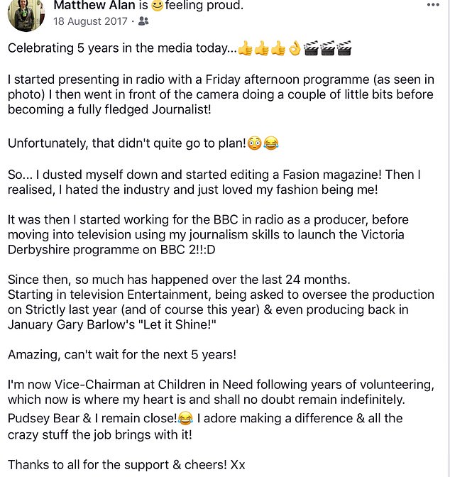 Howarth kept group members up-to-date with details about his ever-flourishing media career