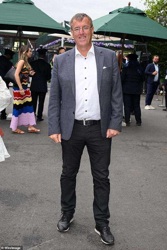 Matt Le Tissier opted for a dark grey blazer