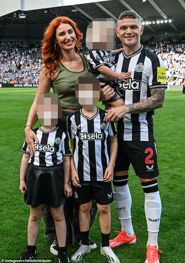 In happier times: the Trippiers and their kids before their split