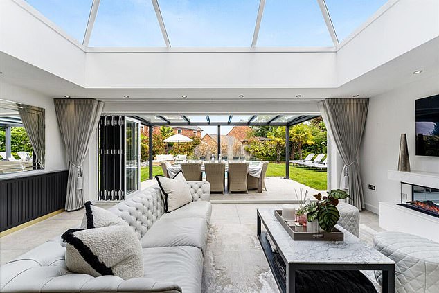 Thrifty shades of grey - the new mansion is a bargain and is decorated in various monochrome tones
