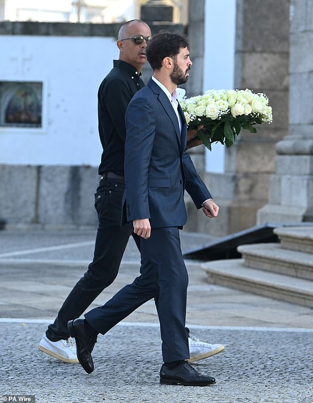 Manchester City Bernardo Silva arrives for the funeral of his Portugal teammate Diogo Jota and his brother Andre Silva who both died on Thursday