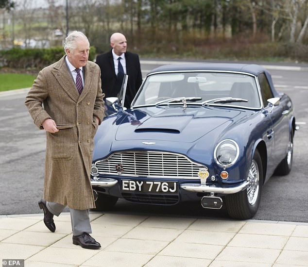 Kin Charles has simpered publicly about his vintage Aston Martin, saying ¿it is one of the great cars. I adore the design and the lines. They are special¿ it was always the car to have¿