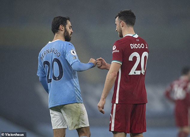 At club level Silva and Jota often faced each other when Manchester City played Liverpool