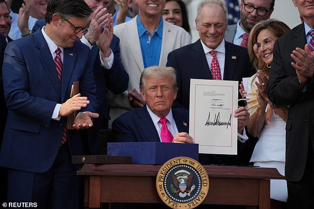 The mayhem unfolded as protests broke out across the Pacific Northwest just hours after President Donald Trump signed his so-called 'big, beautiful bill' into law - a sweeping $150 billion package boosting funding for the border wall, ICE enforcement, and deportations while slashing Medicaid