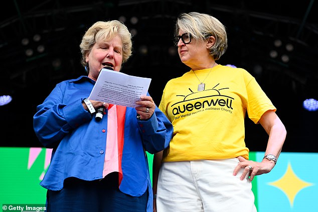Comedian Sandi also took part in this year's event and spoke on the main stage with her wife