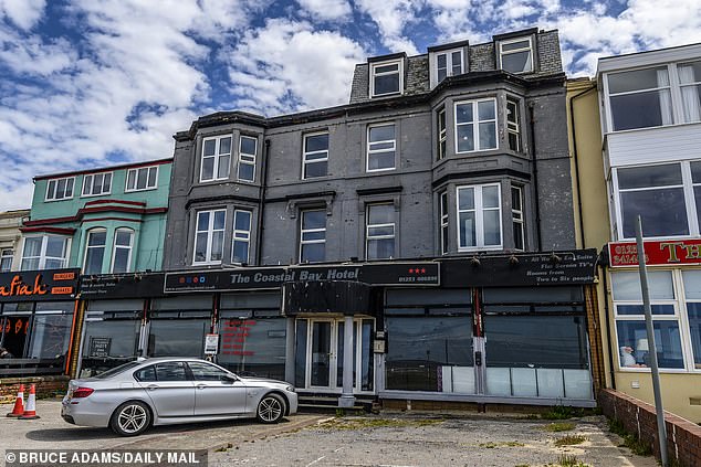 The Coastal Bay Hotel was yet another derelict hotel. A few doors down sits two further derelict hotels