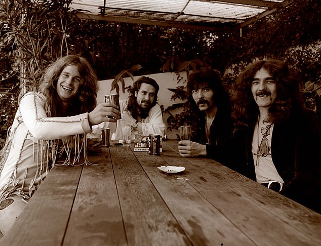 Ozzy will reunite with Black Sabbath at their Back To The Beginning concert at Birmingham's Villa Park on Saturday (the band are pictured in a previously unseen photo in 1972)