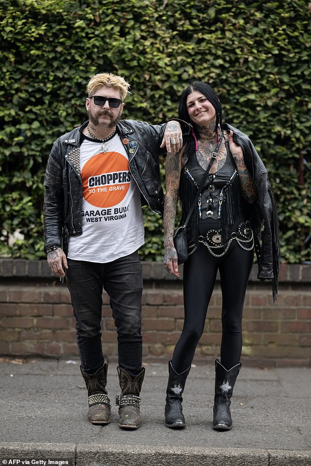 Fans travelled from all over the globe for the gig including Zak Warman (L) and Kristen Chilcoat (R), who came from Detroit
