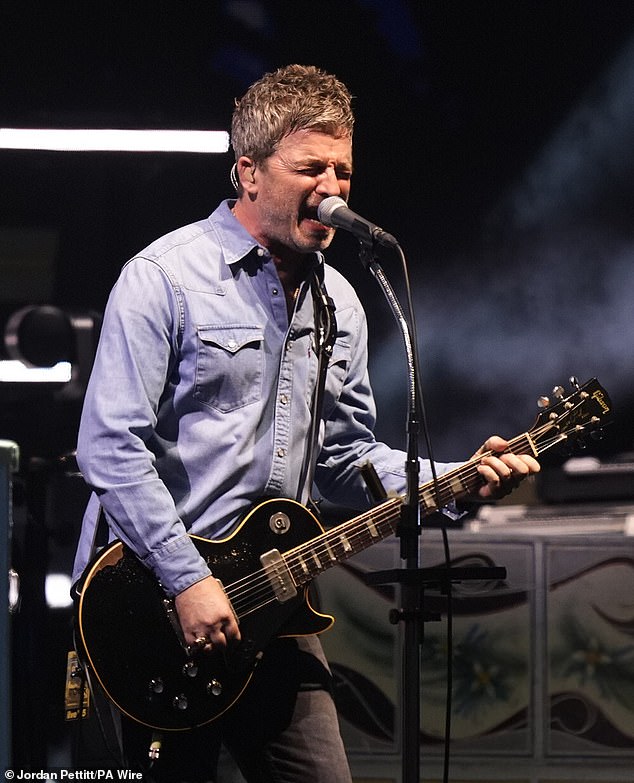 While fans paid a small fortune to see Liam and Noel unite on stage for the first time since 2009, tickets to the band's Cardiff gig more than 30 years ago were only £4 (Noel pictured)