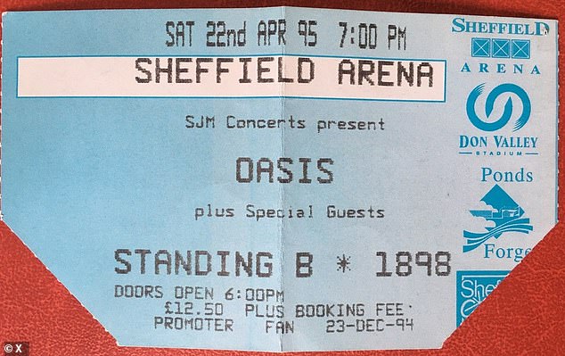 Simon Walkden bemoaned the 'simpler and cheaper times back in 1995' as he reminisced about paying just £12.50 for a ticket to see Oasis play in the Sheffield Arena in April 1995