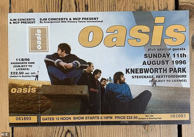 A ticket to the band in Knebworth Park in Hertfordshire, fans only had to shell out £22.50 to see them, a staggering £46.26 today and less than a third of the cost of the 2025 tour tickets