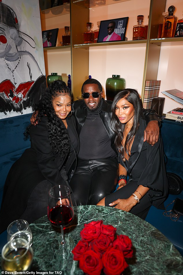 They remained close friends, and she most recently celebrated his birthday party in November 2023 in London (pictured). But she and Janet Jackson ¿ also pictured ¿ deleted their photos of the event after Diddy's ex Cassie Ventura accused him of rape and sexual abuse